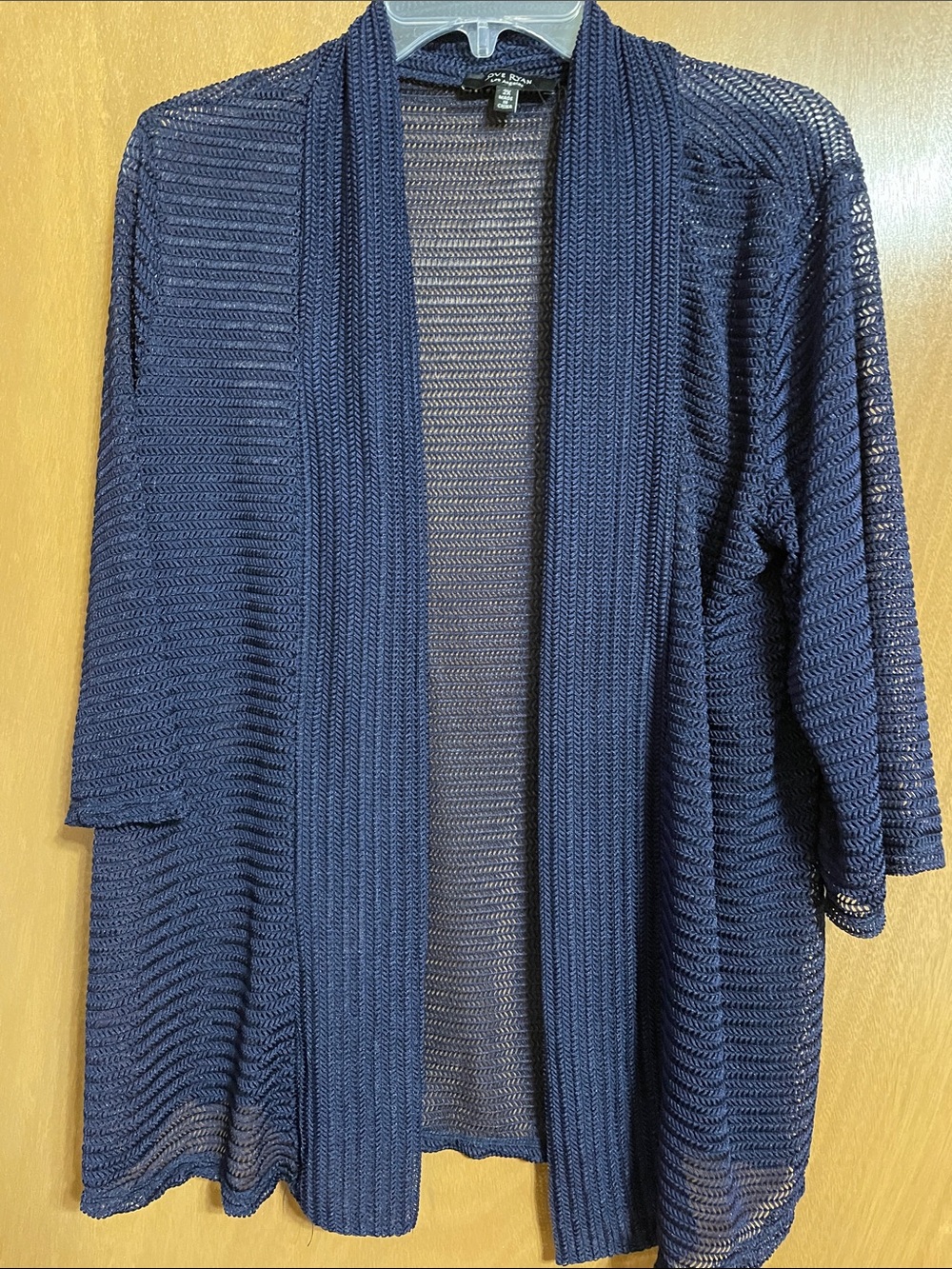 Open-Front Navy Lightweight Knit Cardigan